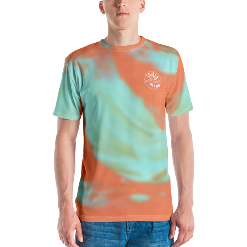INDEPENDENT MIND T-shirt, Coral/Turquoise