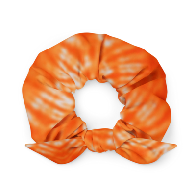 ORANGE Recycled Tie Dye Scrunchie