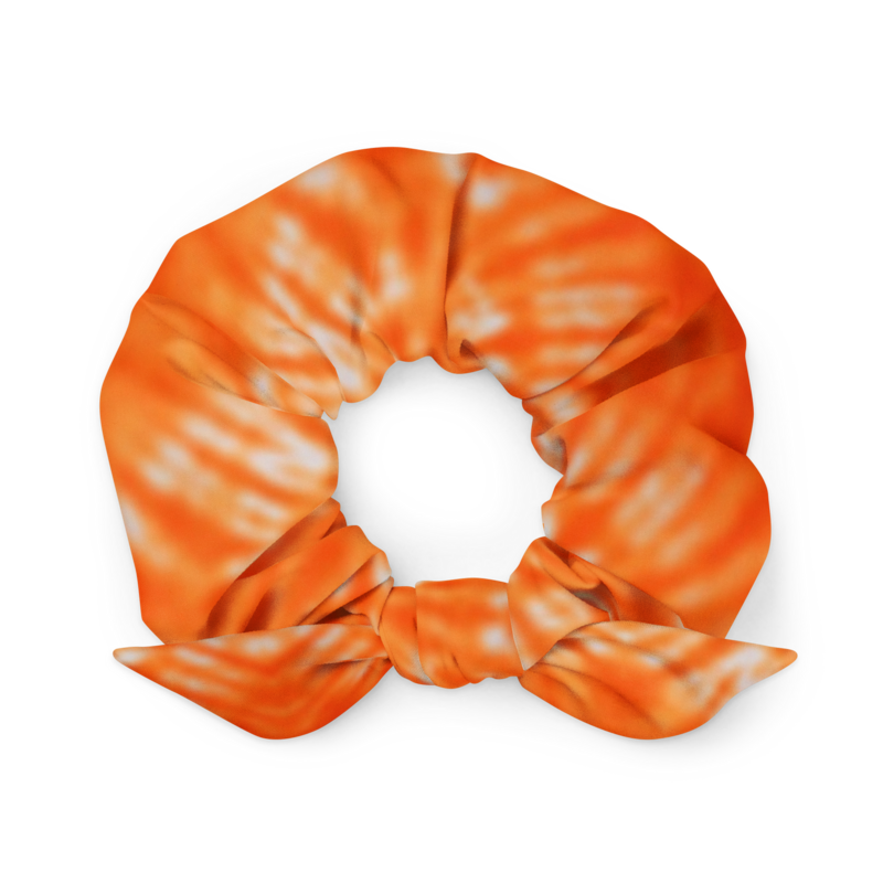 ORANGE Recycled Tie Dye Scrunchie
