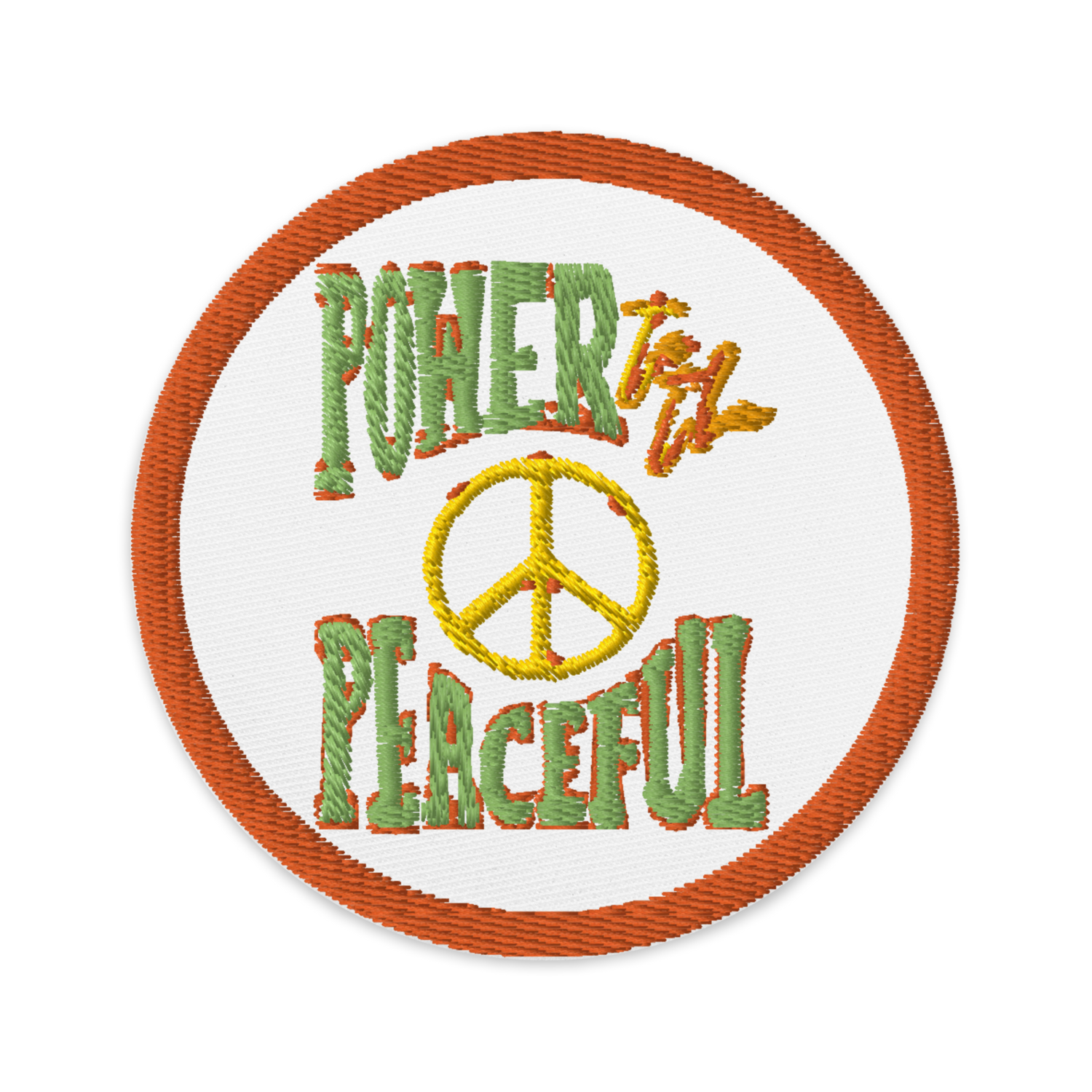 POWER TO THE PEACEFUL Embroidered Patch