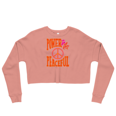 POWER TO THE PEACEFUL Crop Sweatshirt