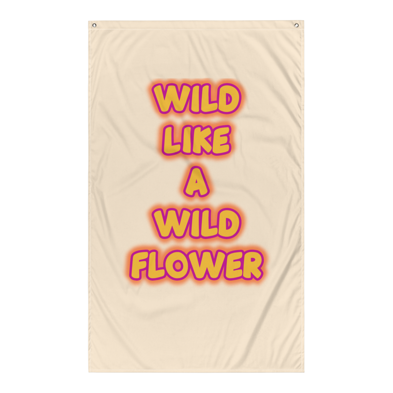 WILD like a wildflower Flag, KIDS COLLECTION, Light Blush Pink