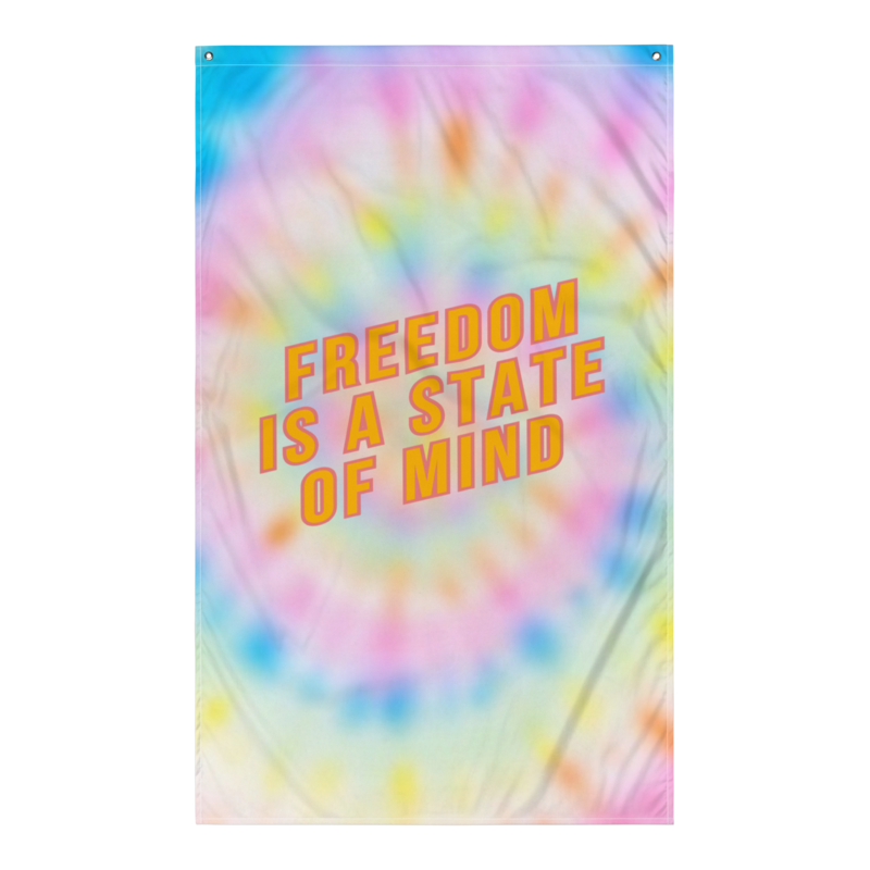 FREEDOM is a state of mind Flag