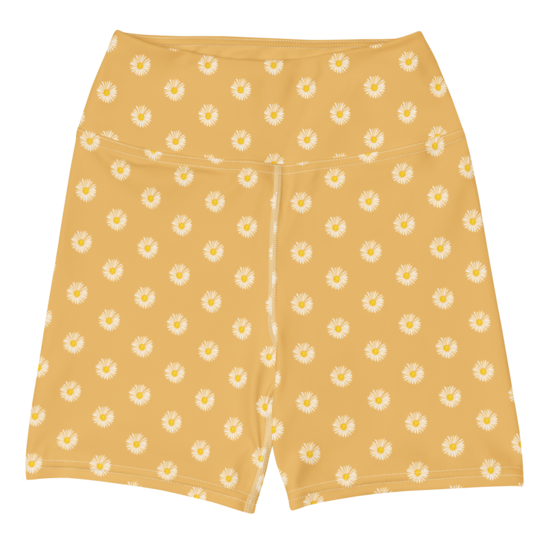 WILD DAISY Yoga Shorts, Saffron