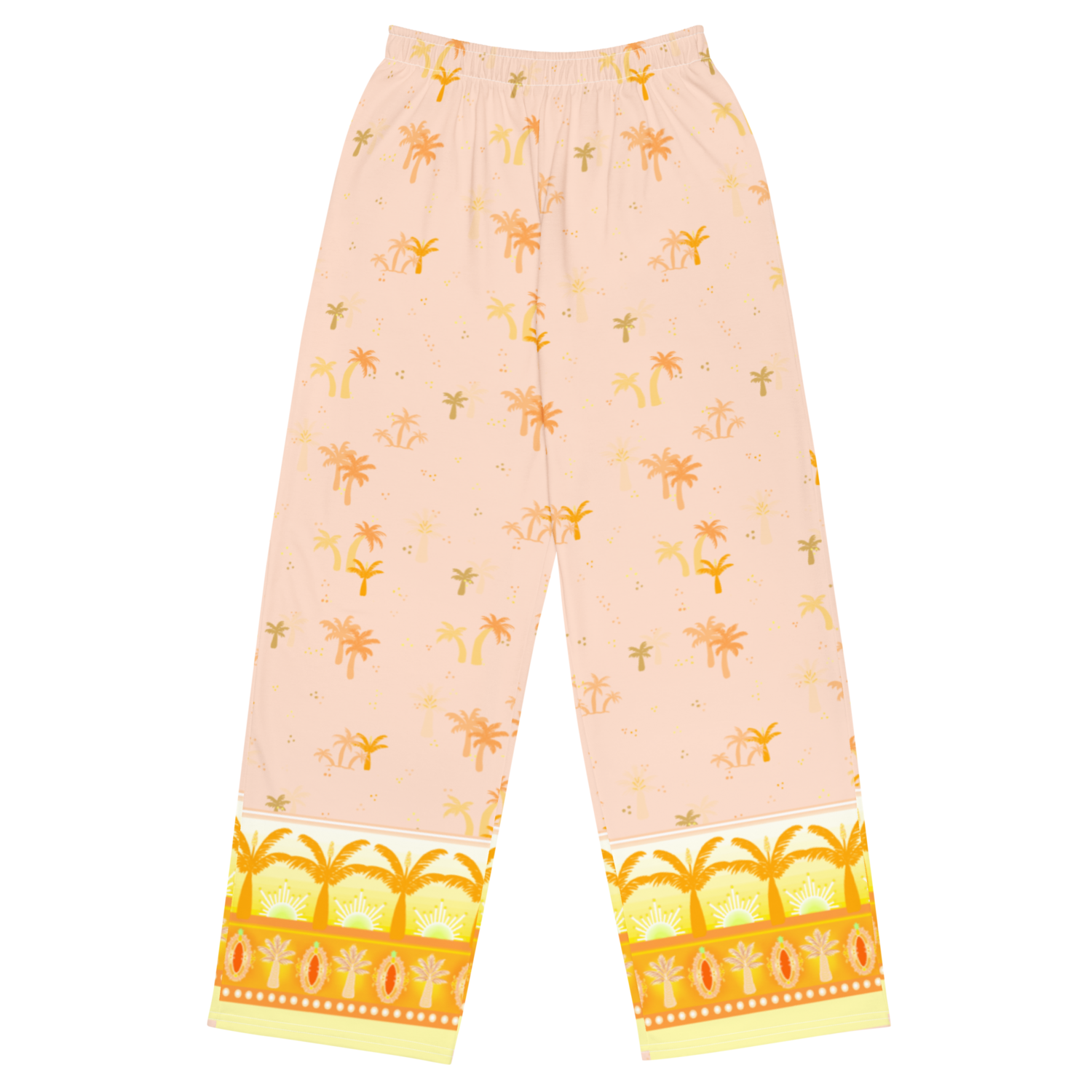 PALM EMBLEM Wide-leg Pants, Pink