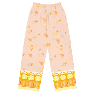 PALM EMBLEM Wide-leg Pants, Pink