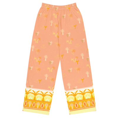 PALM EMBLEM Wide-leg Pants, Peach