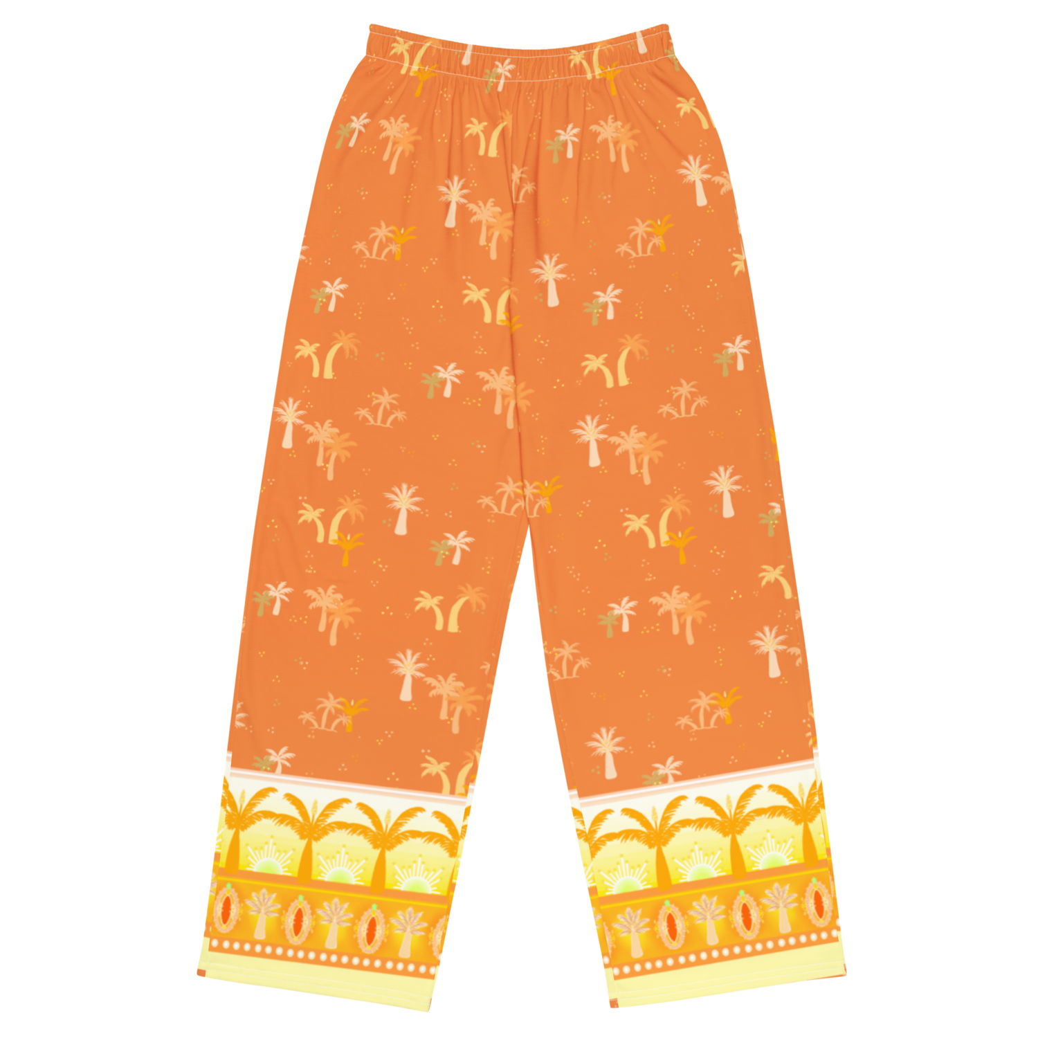 PALM EMBLEM Wide-leg Pants, Orange