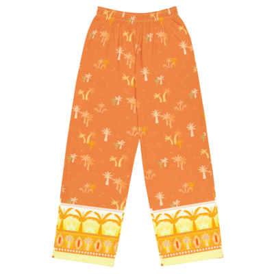 PALM EMBLEM Wide-leg Pants, Orange