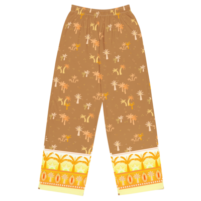 PALM EMBLEM Wide-leg Pants, Brown