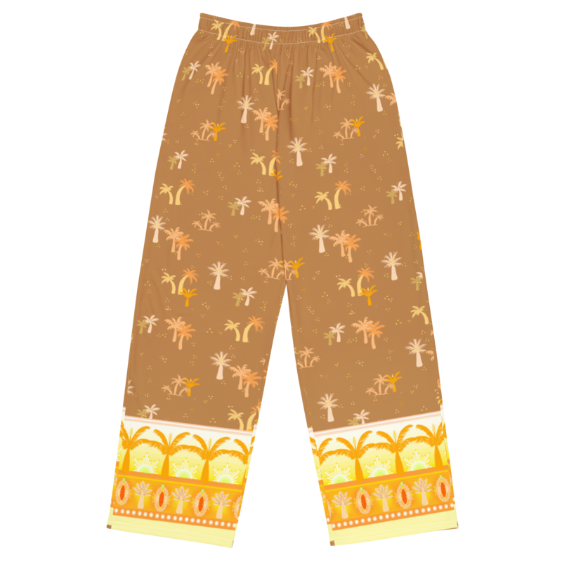 PALM EMBLEM Wide-leg Pants, Brown