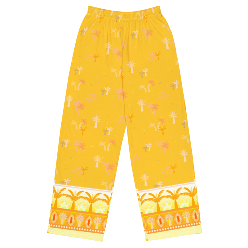 PALM EMBLEM Wide-leg Pants, Deep Yellow