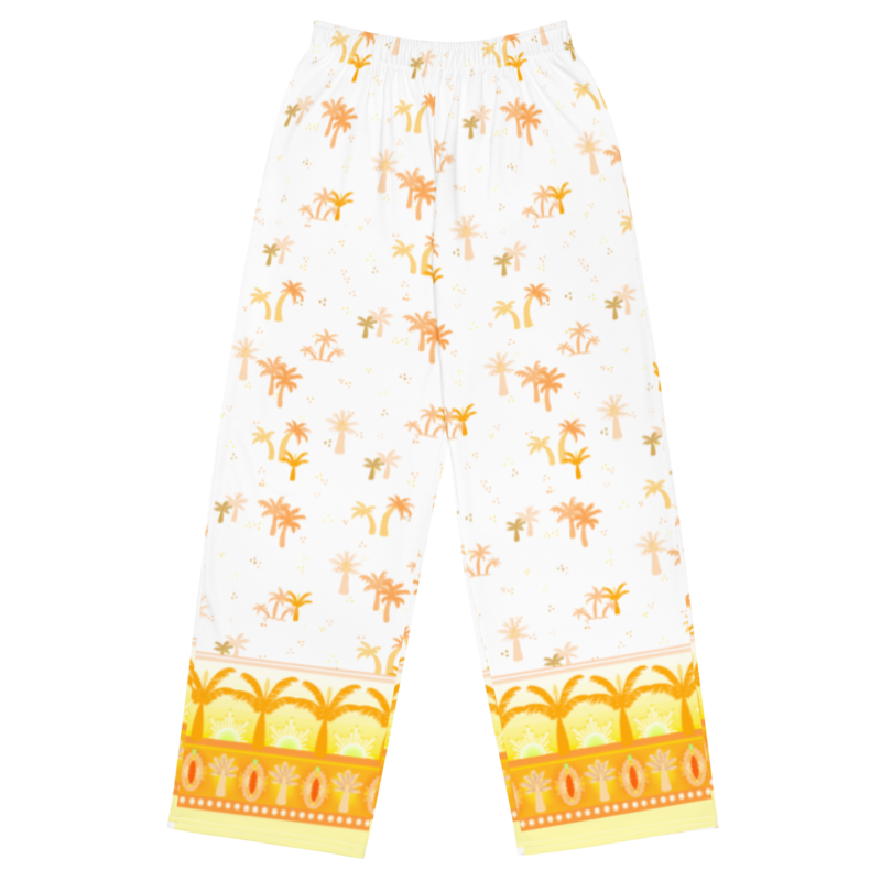 PALM EMBLEM Wide-leg Pants, White
