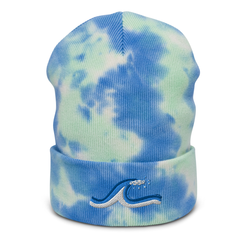 WAVE Tie-dye Beanie, Pink / Blue
