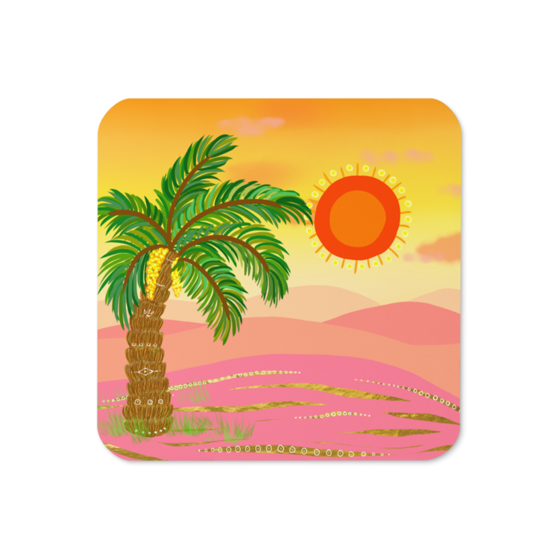 PALMERAS AL ATARDECER Coaster