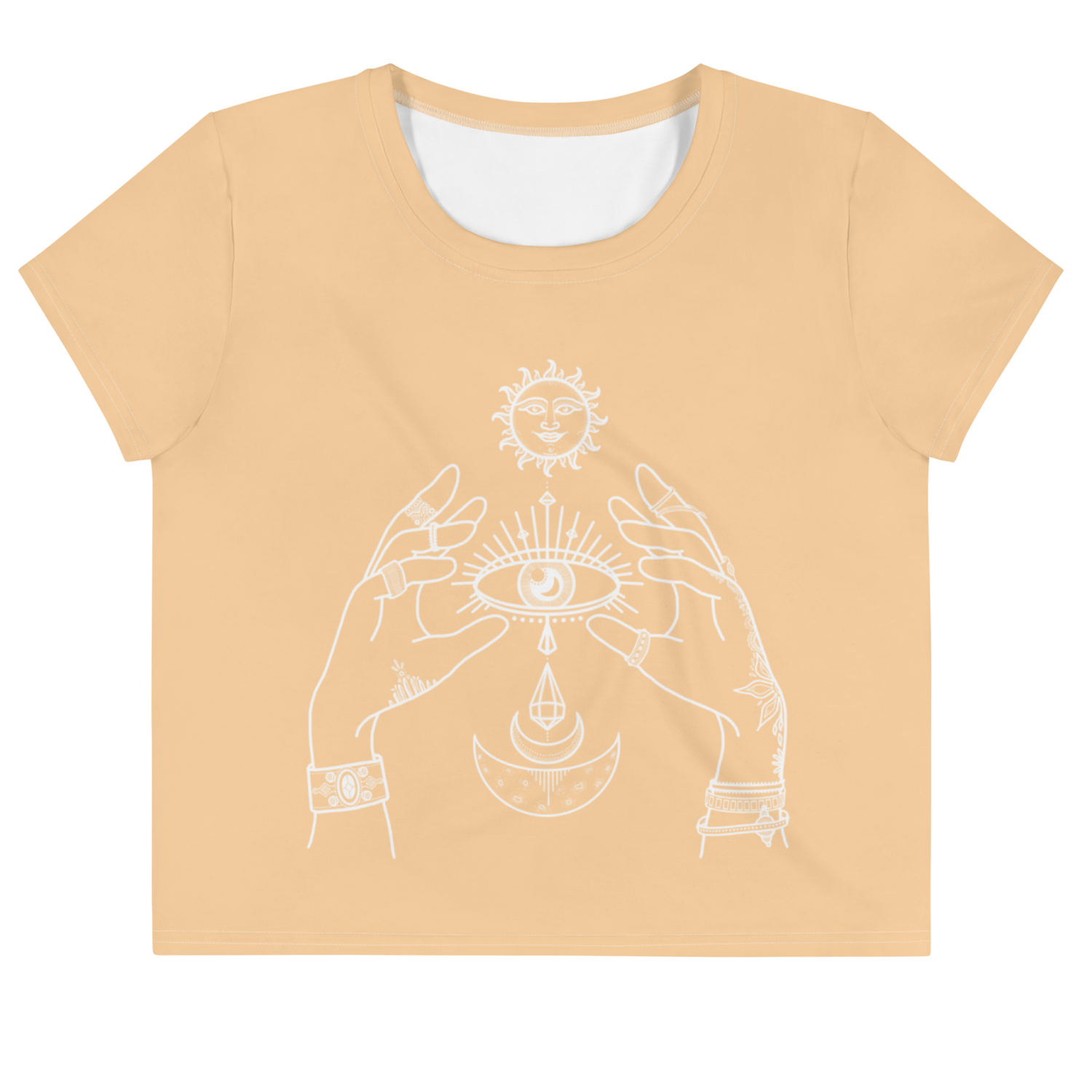 ONE Crop Tee, Light Orange