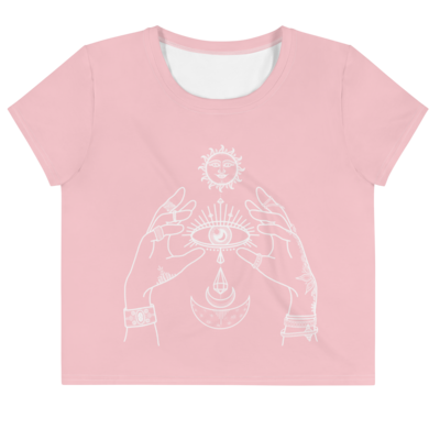 ONE Crop Tee, Light Pink