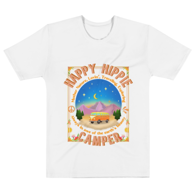 HAPPY HIPPIE CAMPER T-shirt, White