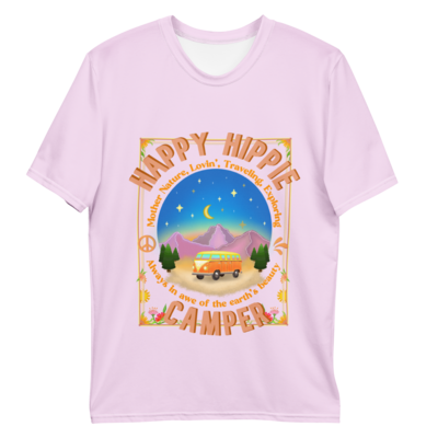 HAPPY HIPPIE CAMPER T-shirt, Pink