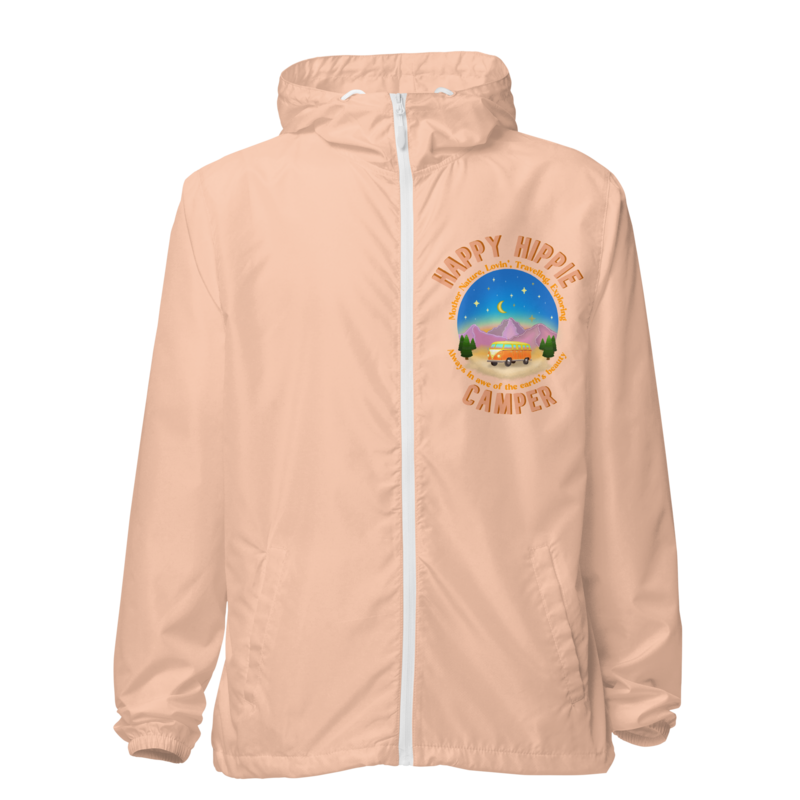 HAPPY HIPPIE CAMPER Lightweight Windbreaker