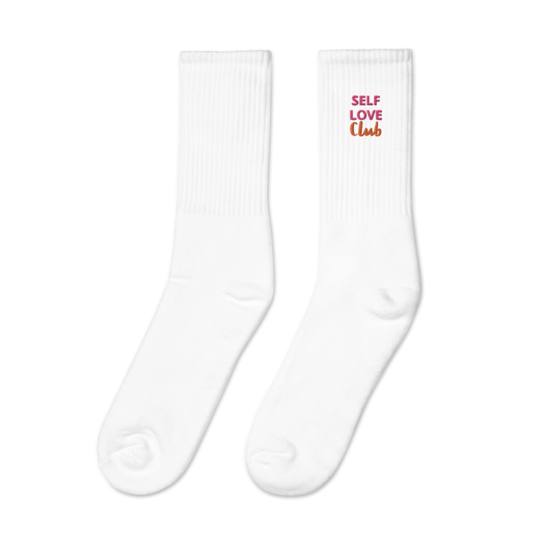 SELF LOVE CLUB Embroidered Socks