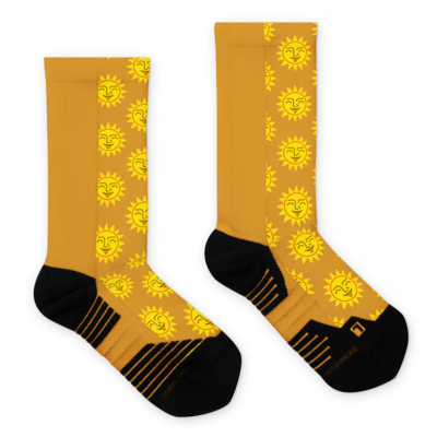 HAPPY SUN Basketball Socks, Mustard