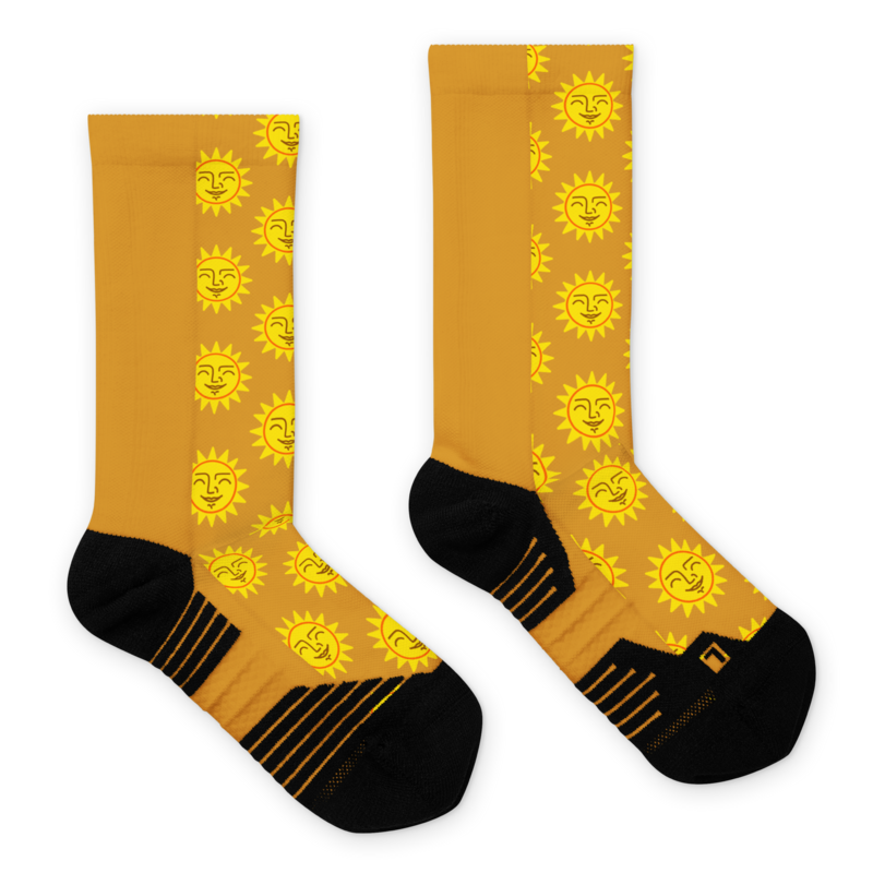 HAPPY SUN Basketball Socks, Mustard