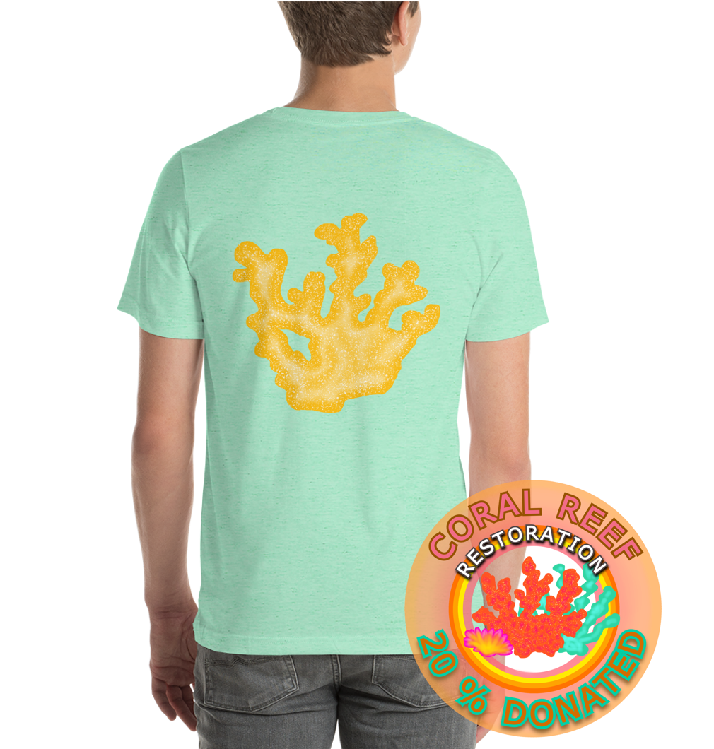 CORAL Embroidery + Back Print T-shirt