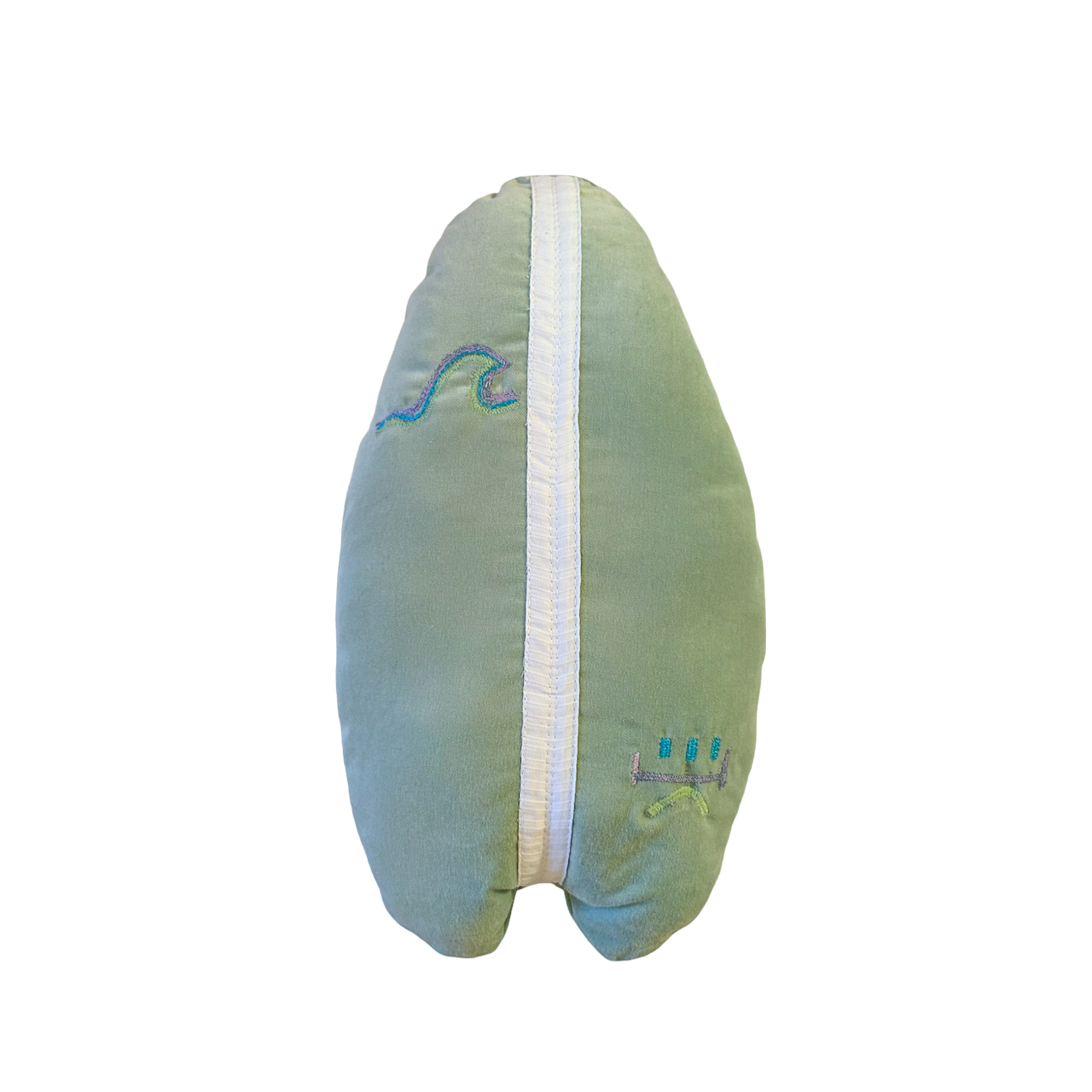 Embroidered Stuffed SURFBOARD, Velvet like, BIG, KIDS COLLECTION, Teal