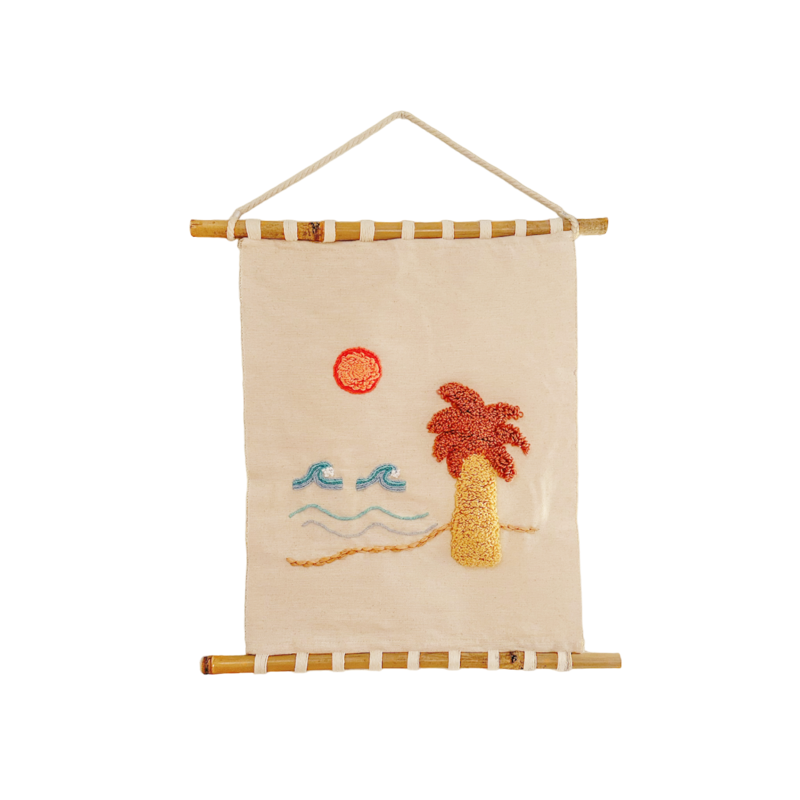 TROPICO Palm Tree/Waves/Sun Wall Haning, KIDS COLLECTION