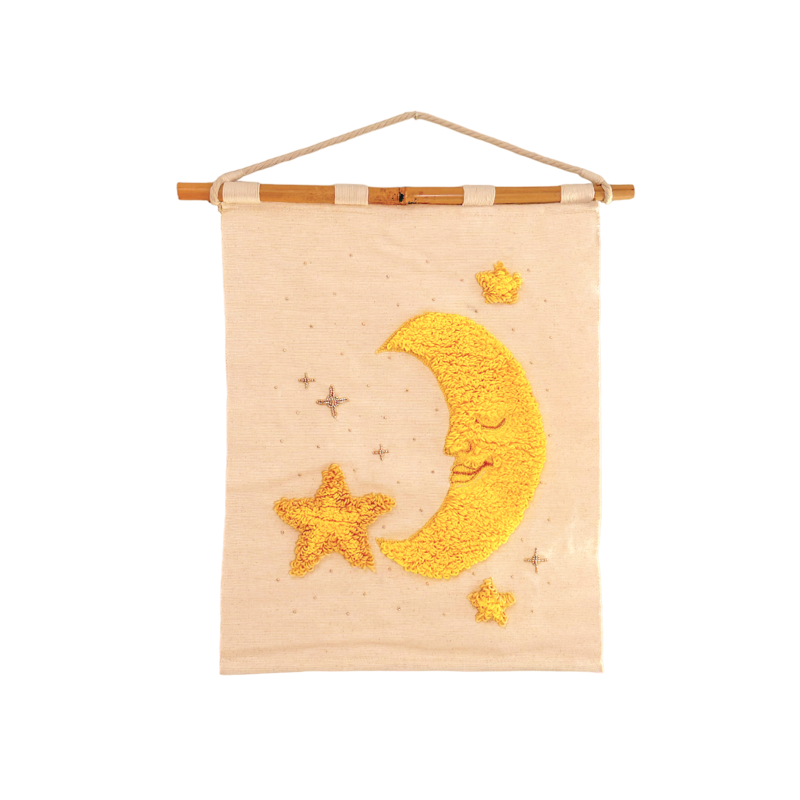 LA LUNA Bead embroidered Wall Hanging, KIDS COLLECTION