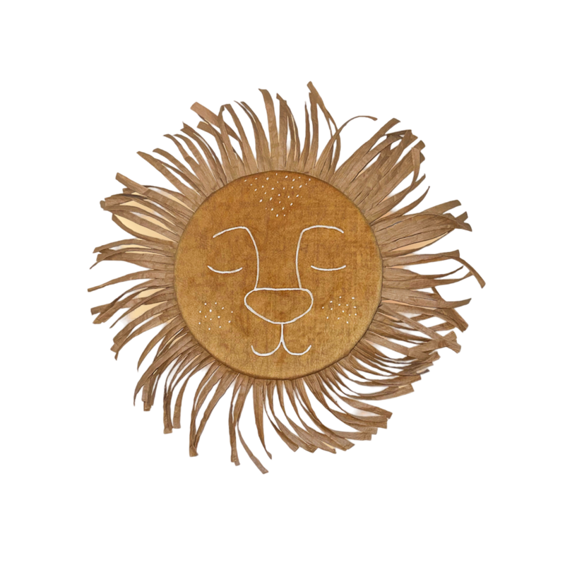 LION Faux Raffia Mane Wall Hanging, BIG, KIDS COLLECTION