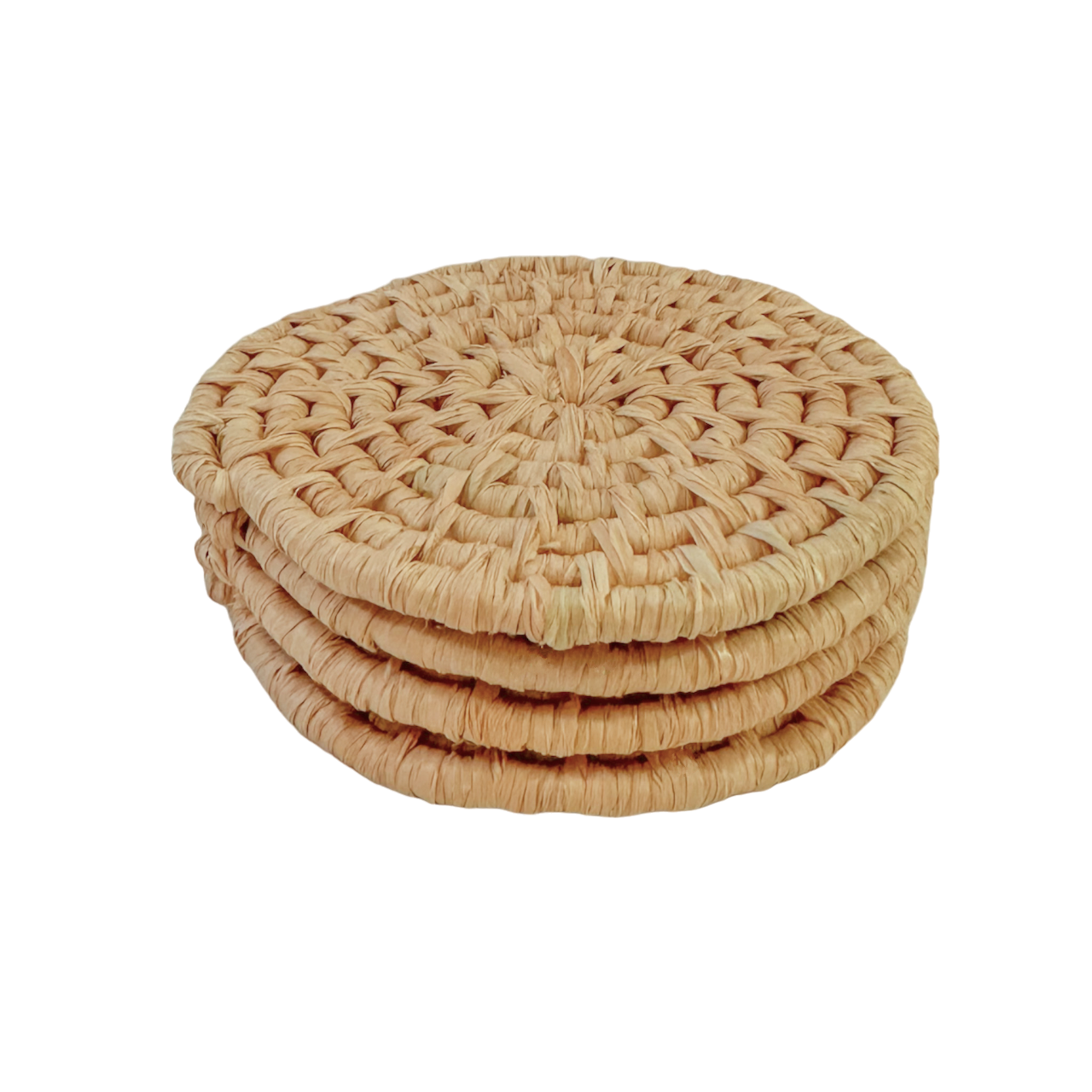 ILA Braided Raffia Coasters, x4