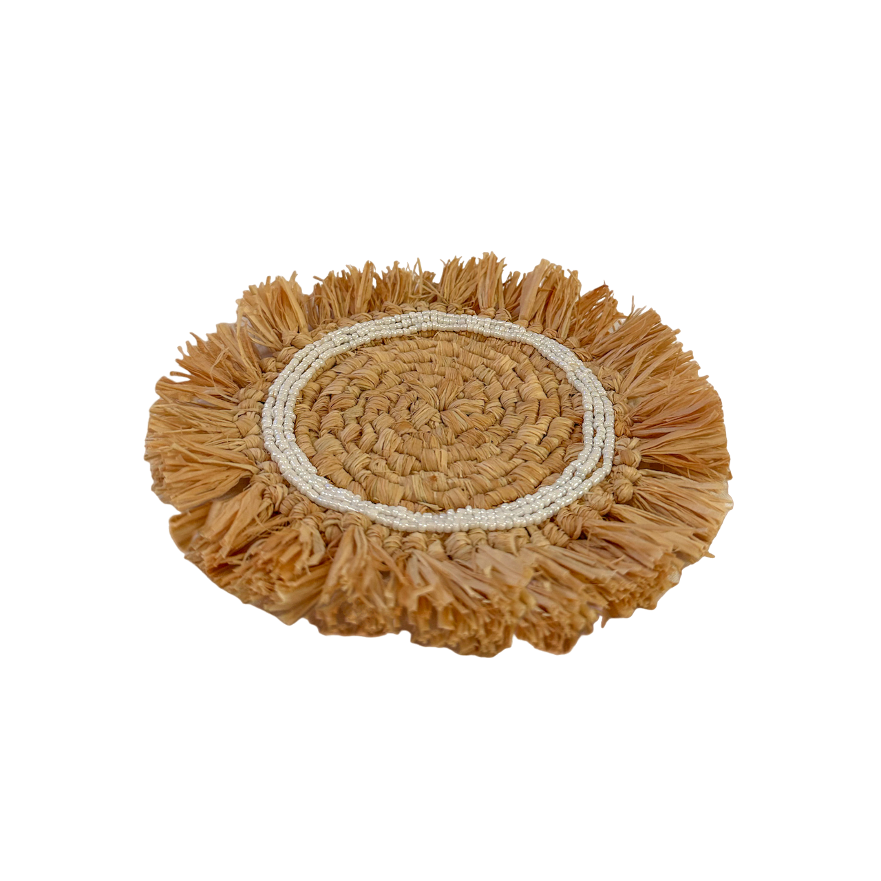 LILO Braided Raffia Candle Coaster,  x cm