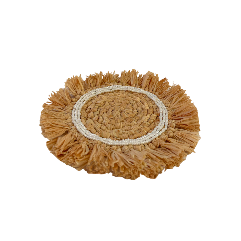 LILO Braided Raffia Candle Coaster,  x cm