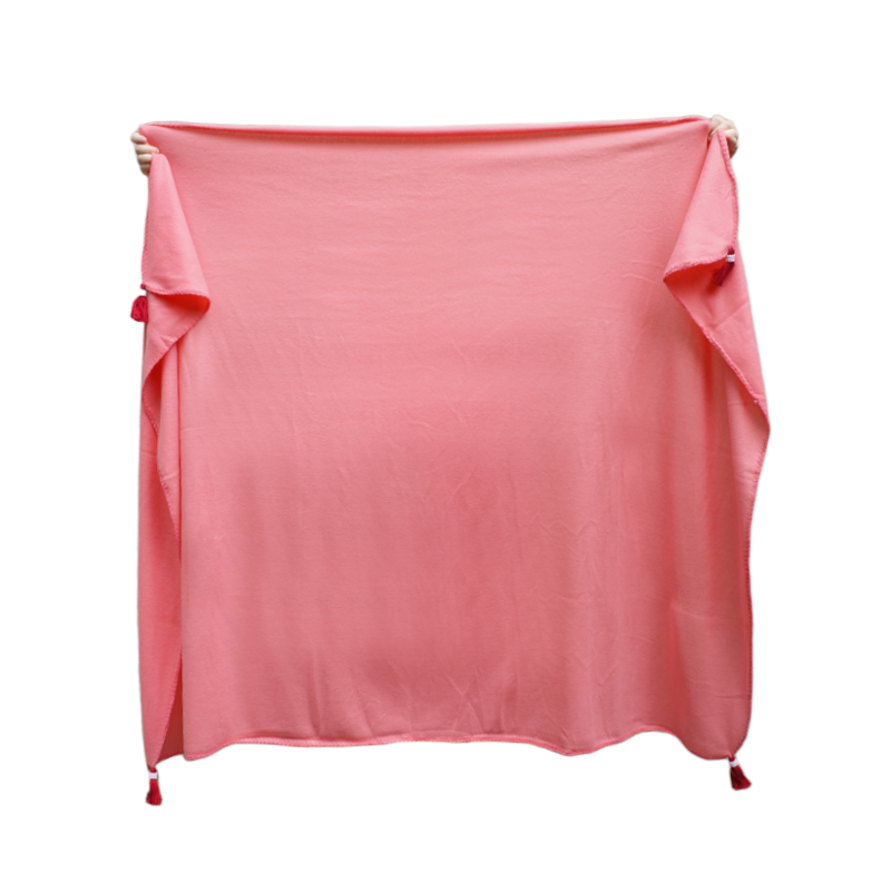 MALALA Recycled Fleece Bead Embroidered Tassel Blanket