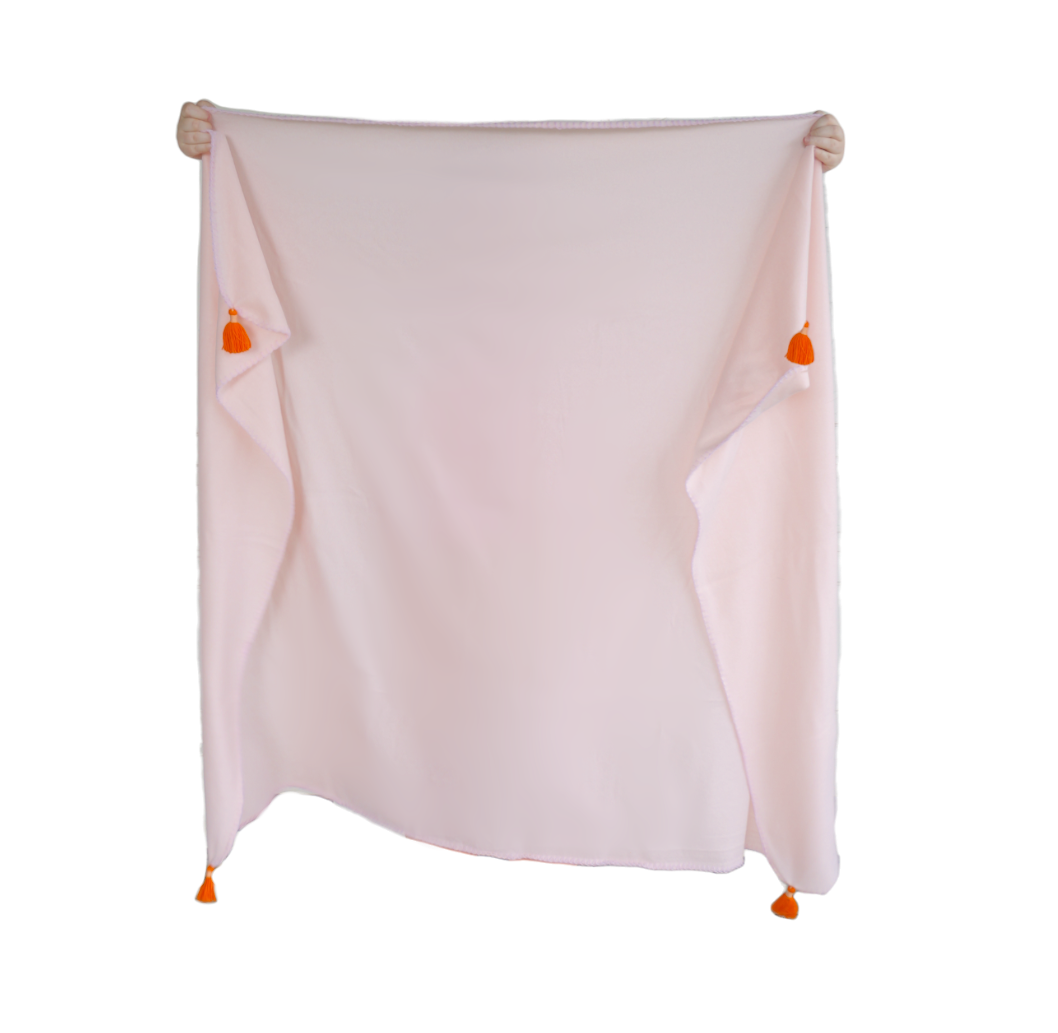 HOLLY Recycled Fleece Bead Embroidered Tassel Blanket