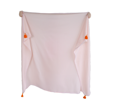 HOLLY Recycled Fleece Bead Embroidered Tassel Blanket