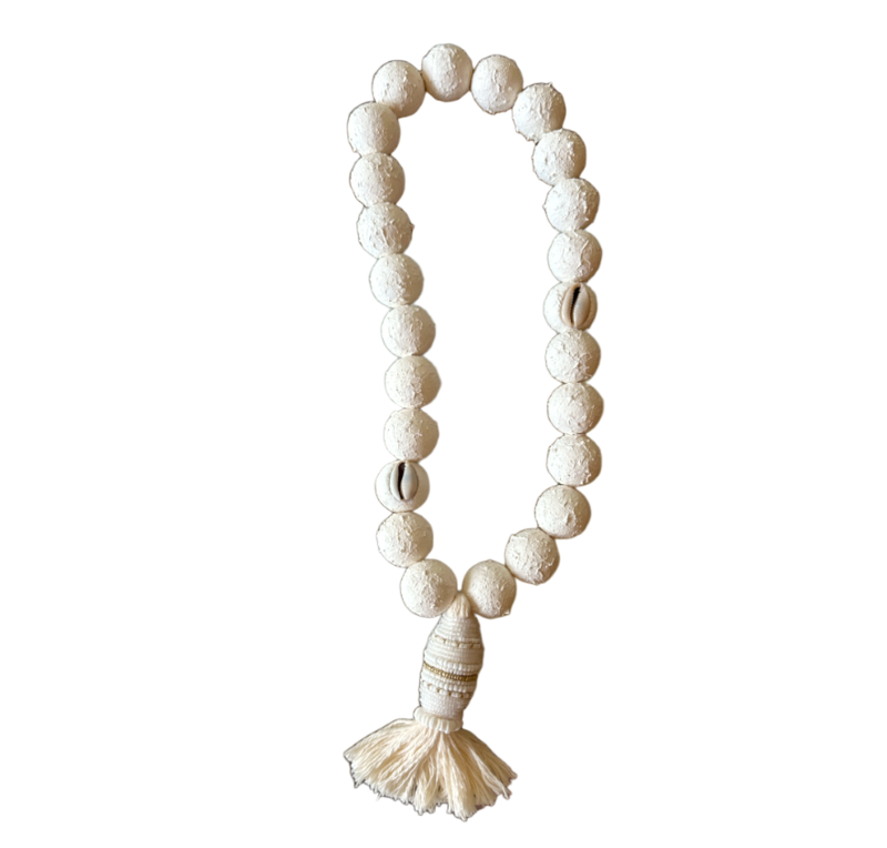 KIRI Faux Clay Bead Tassel Necklace