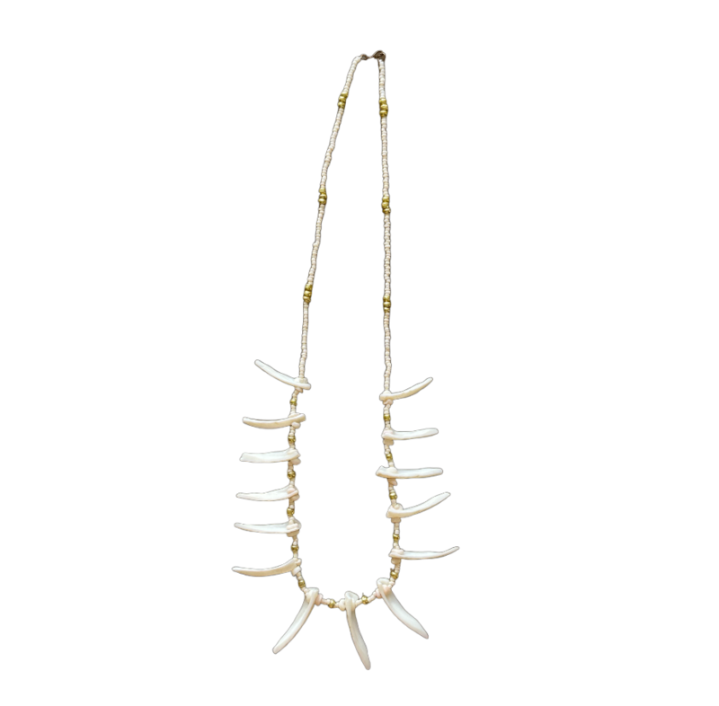 KIMAKA Spiky Seashell Bead Necklace