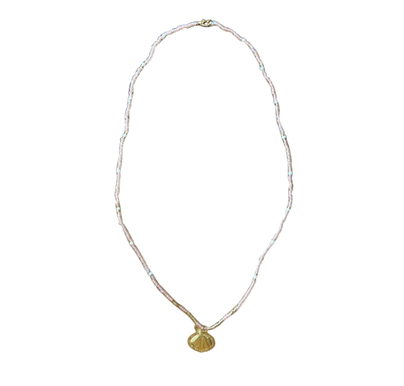 SUKI Gold Seahell Bead Necklace