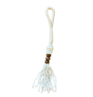 TIKI Seashell Wooden Bead Tassel