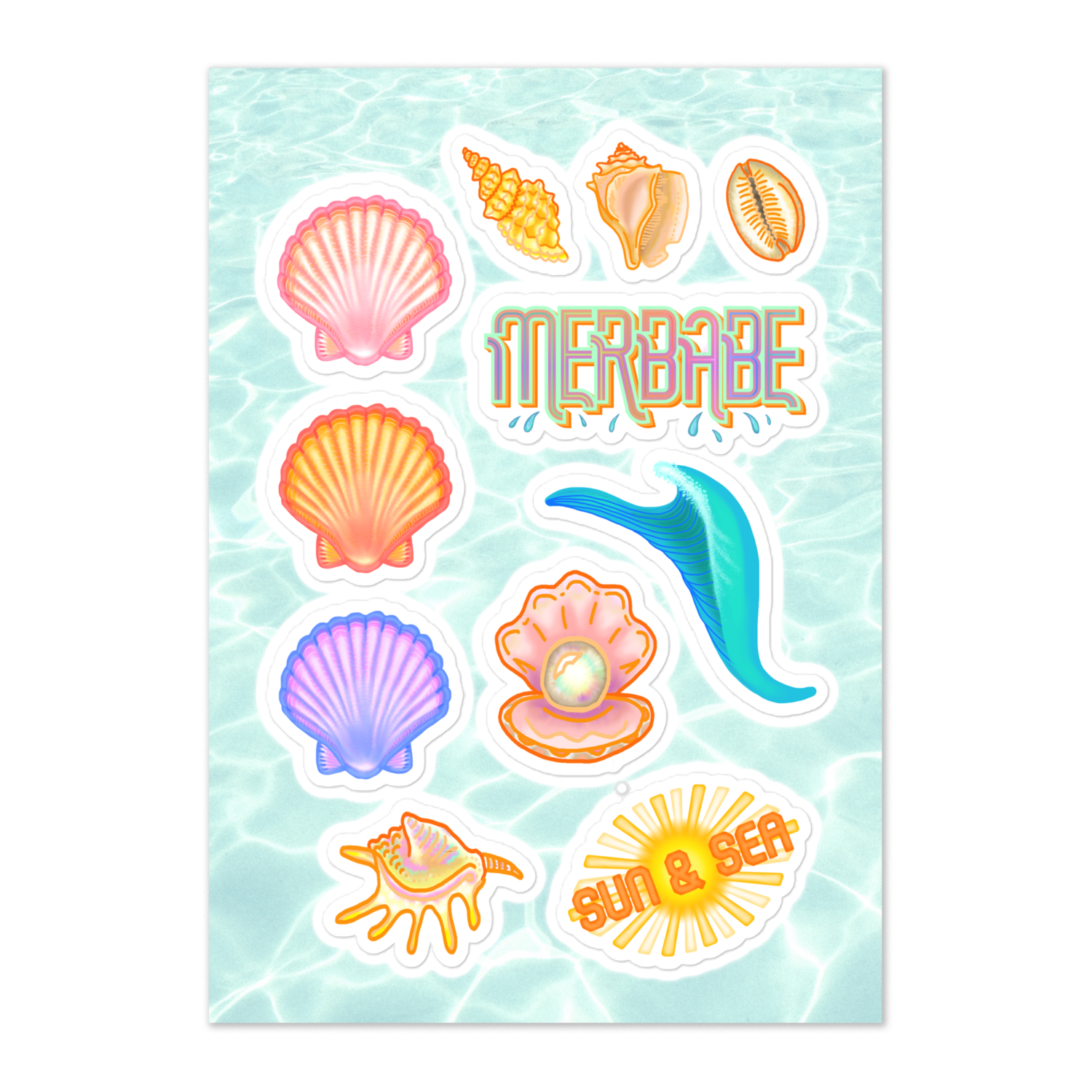 SEASHELLS Sticker Sheet