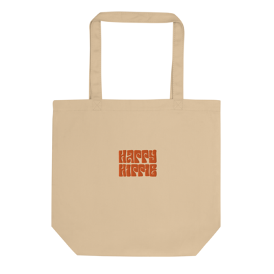 HAPPY HIPPIE Eco Embroidered Tote Bag