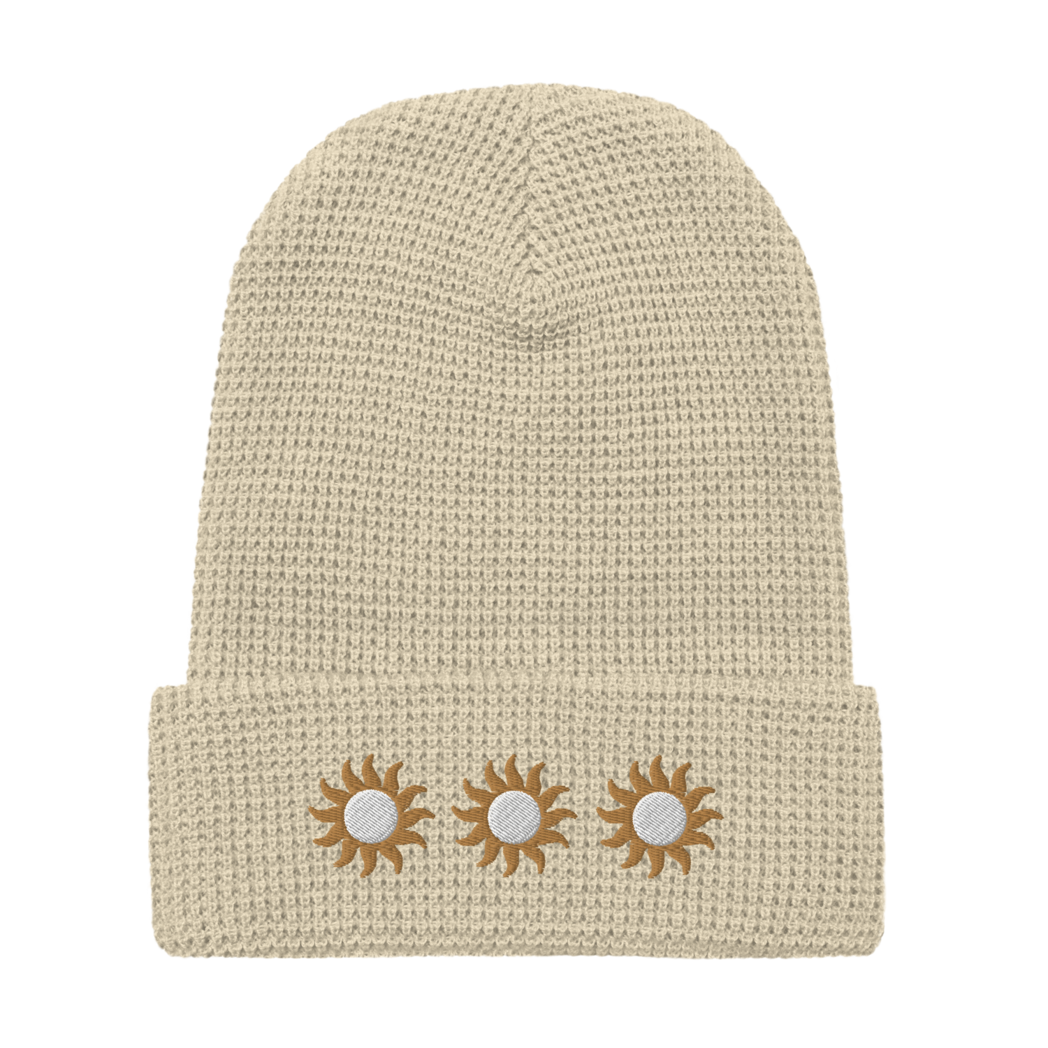 TRES SOLES Waffle Beanie, Neutral