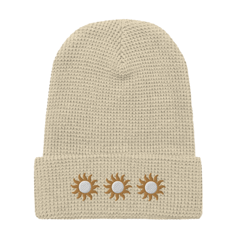 TRES SOLES Waffle Beanie, Neutral