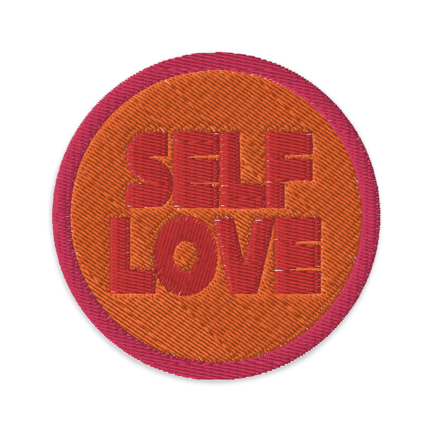 SELF LOVE Embroidered Patch - Circular ⌀3 in