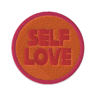 SELF LOVE Embroidered Patch - Circular ⌀3 in
