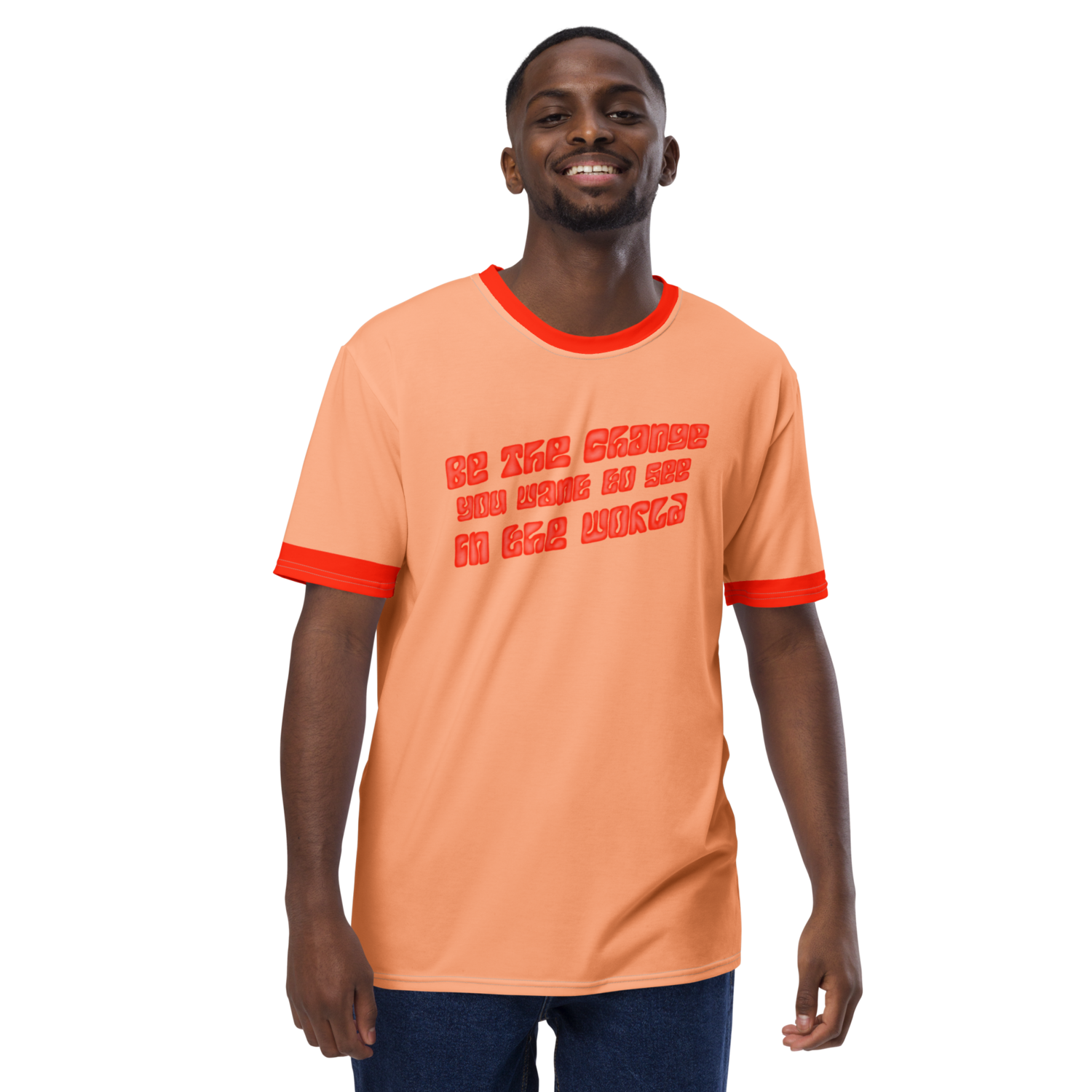 BE THE CHANGE T-shirt, Apricot
