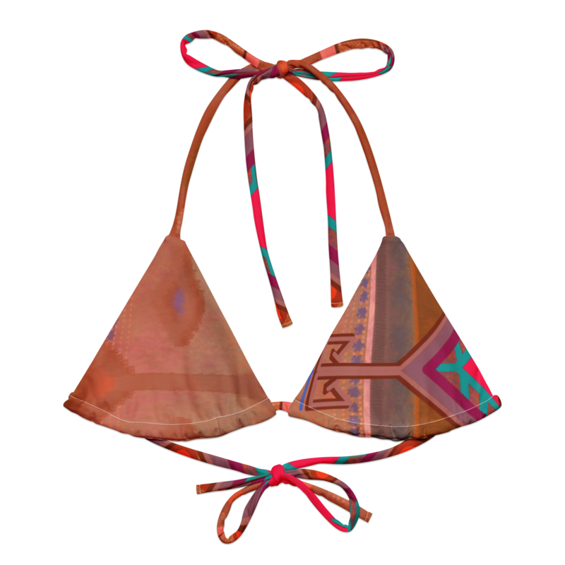 ALENTE All-over Print Recycled Bikini Top